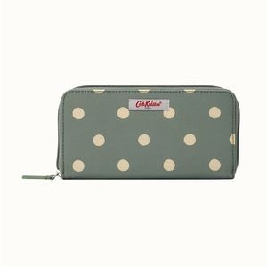 Cath Kidston Sage Spot Continental Zip Wallet